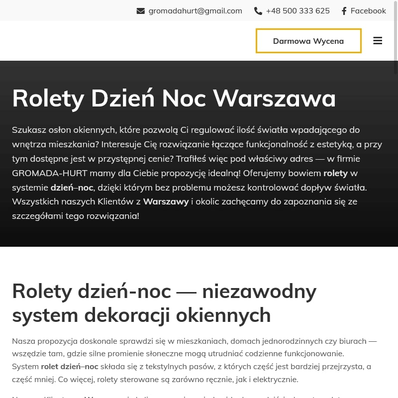 Rolety zewnętrzne Warszawa