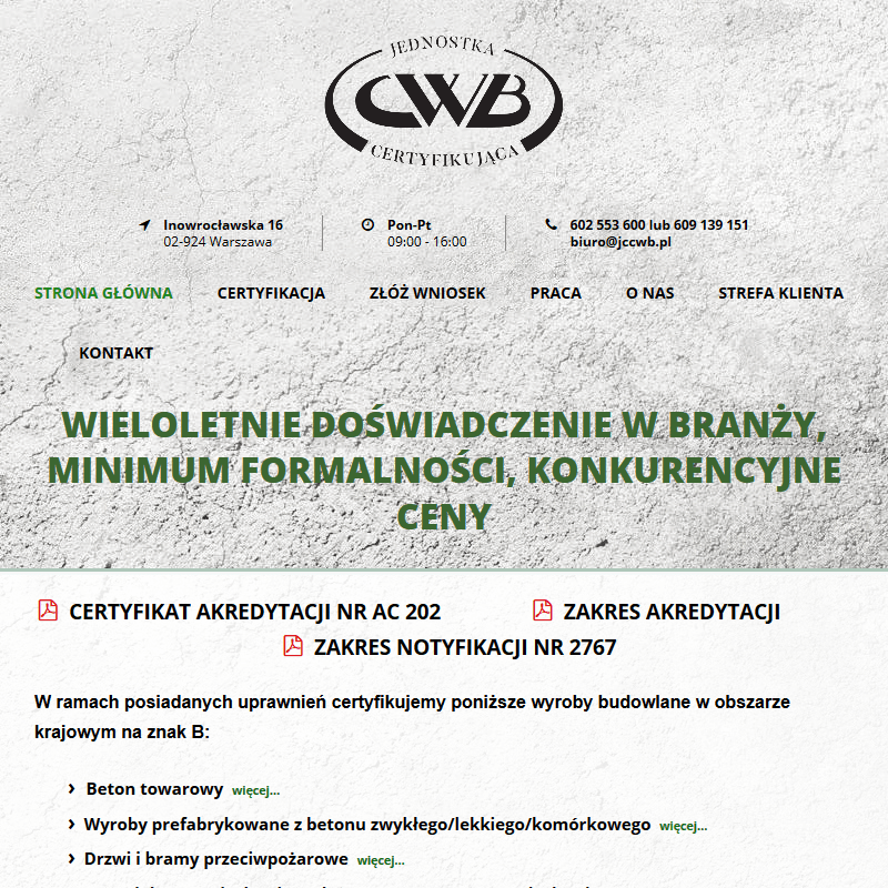 Certyfikacja cpr - Warszawa